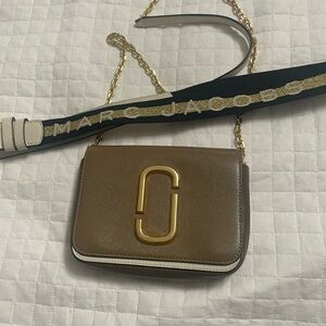 Marc Jacobs Brown Crossbody Bag with Gold Details